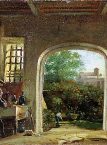 Vista nel giardino duca Friedrich IV von Sachsen-Gotha-Altenburg a Roma